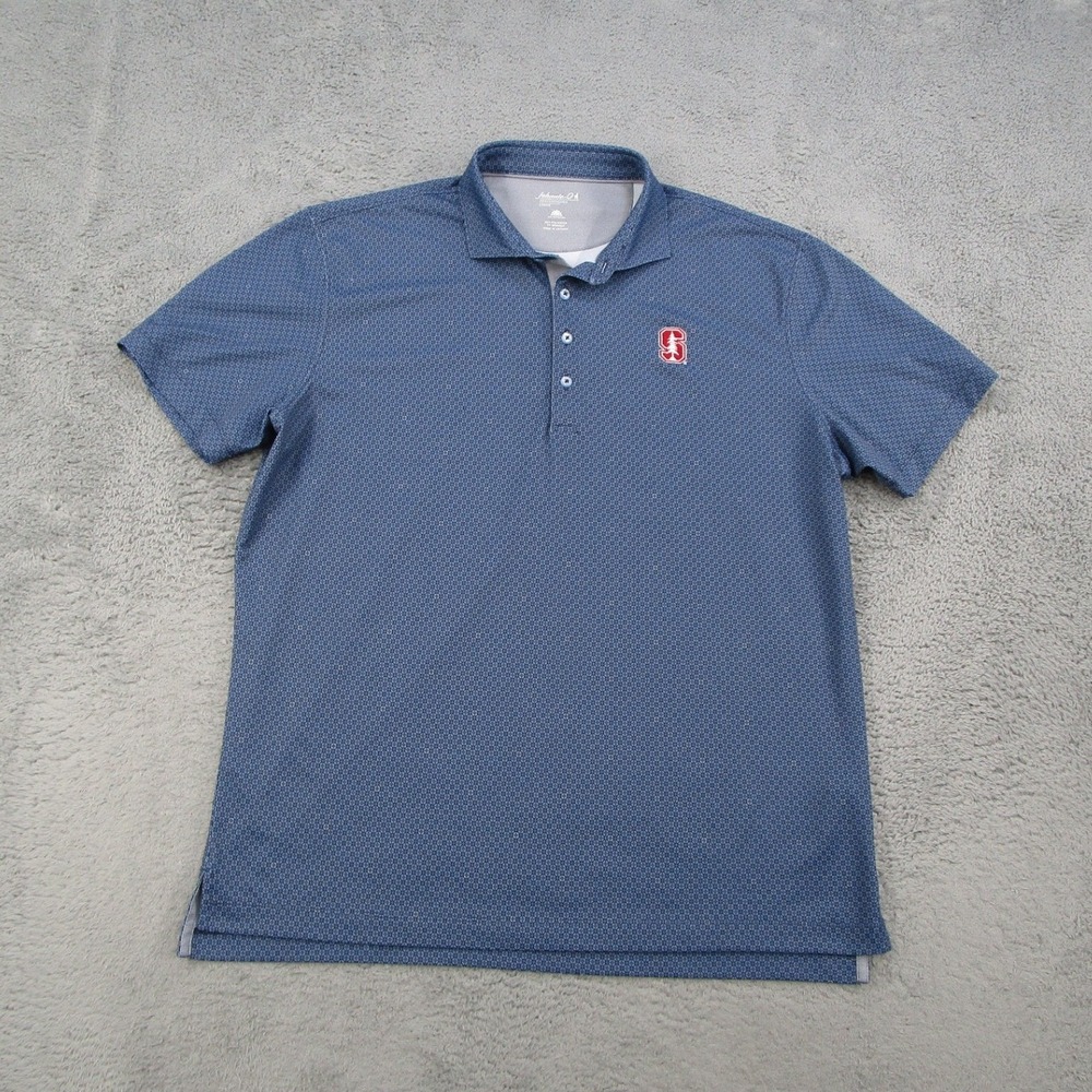 Johnnie-O Mens Parson Stanford Polo Large Navy Performance Mesh JMPO102470